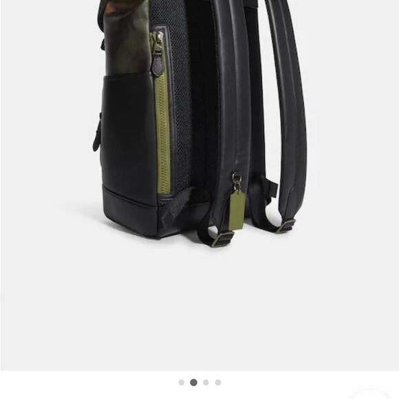 COACH Track Backpack In Signature Canvas Green Camo Print - Picture 17 of 17